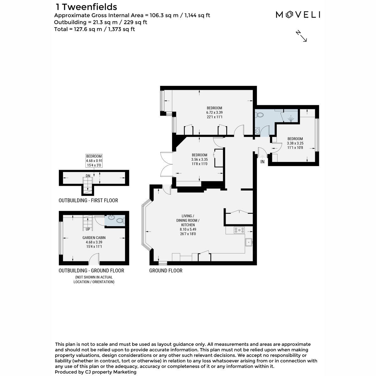 1 Tweenfields, Highfields, Marlow floorplan
