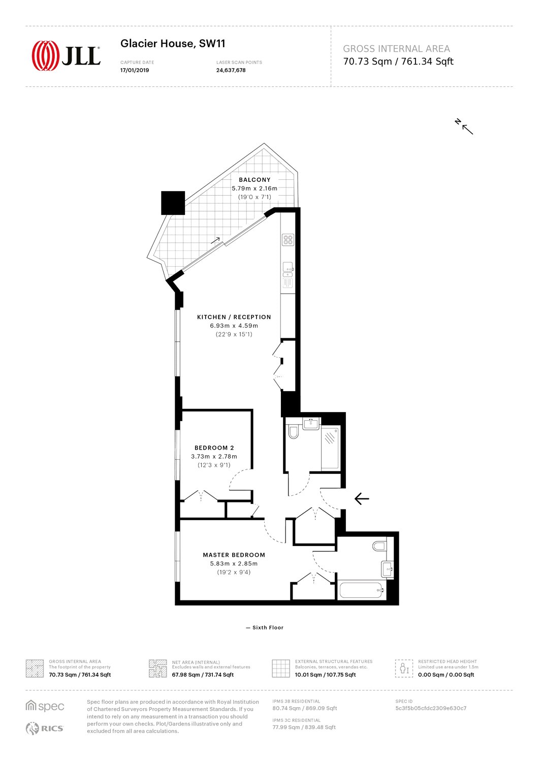 2 Bedrooms Flat to rent in Glacier House, The Residence, Charles Clowes Walk, London SW11