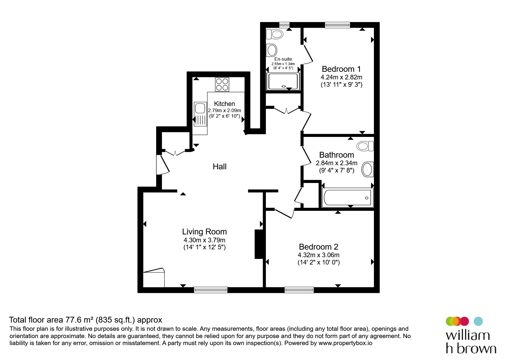 Flat 3, The Old Rectory, Old Rectory Drive, COLCHESTER floorplan