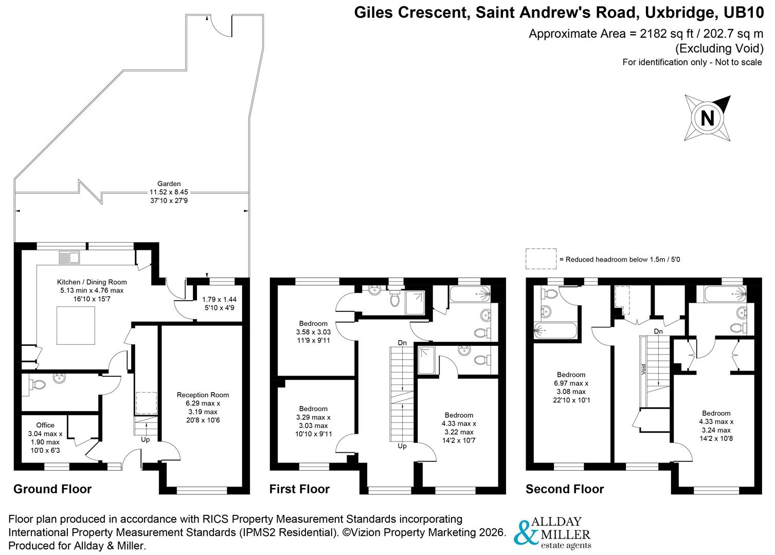 2, Giles Crescent, Uxbridge floorplan