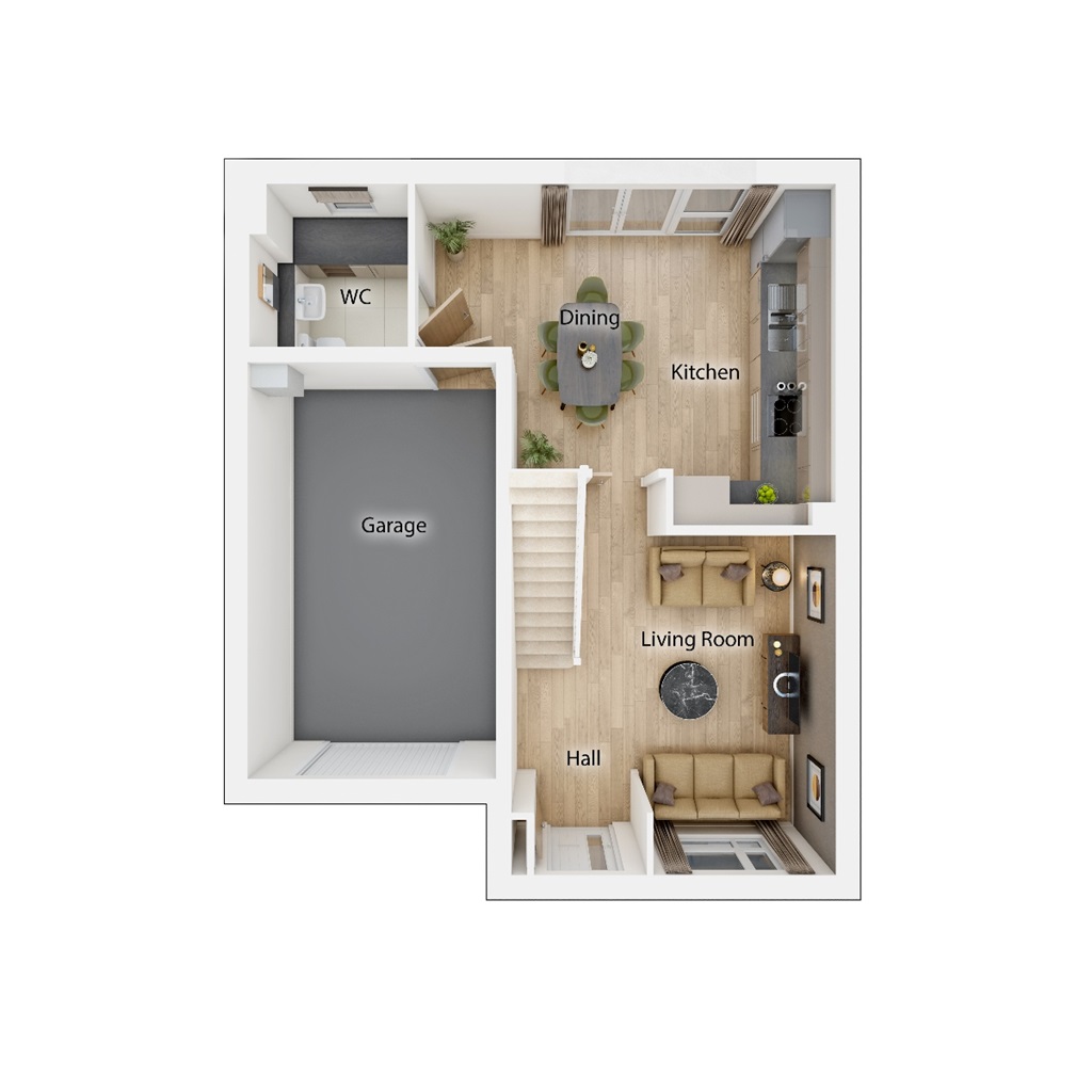 The Byrneham - Plot 168, Herrington View, Chislehurst Road, Penshaw, Houghton Le Spring floorplan
