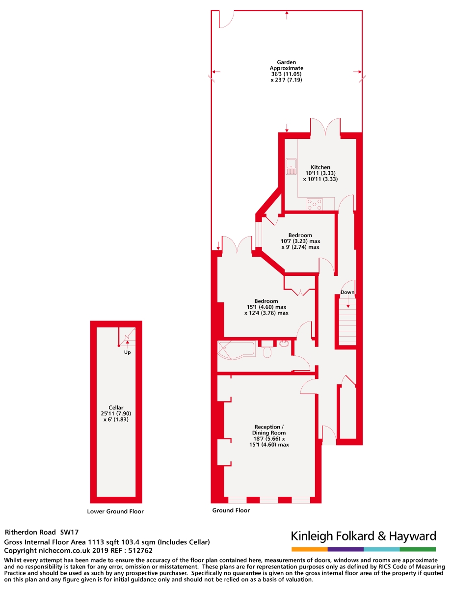 Ground Floor Flat, 114, Ritherdon Road, London floorplan