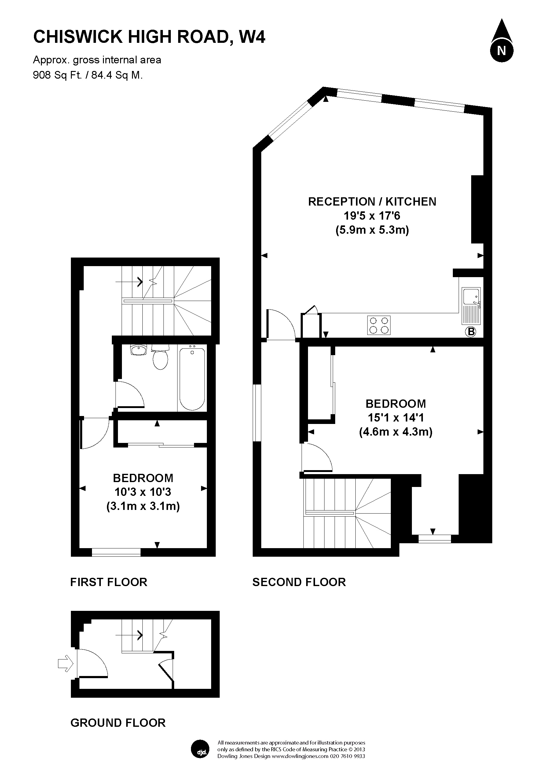 2 Bedrooms Flat to rent in Chiswick High Road, Chiswick W4