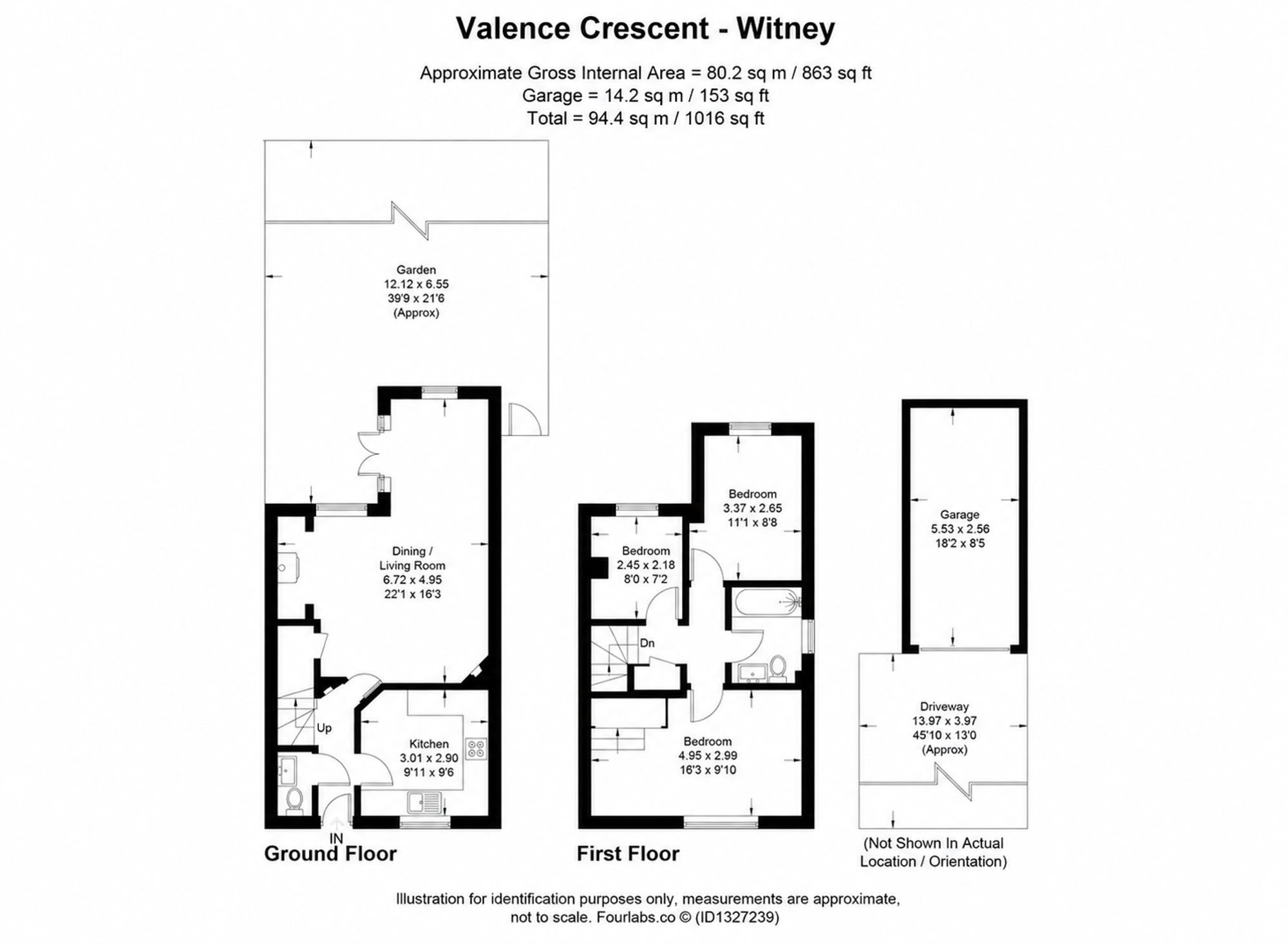 42 Valence Crescent, Witney floorplan