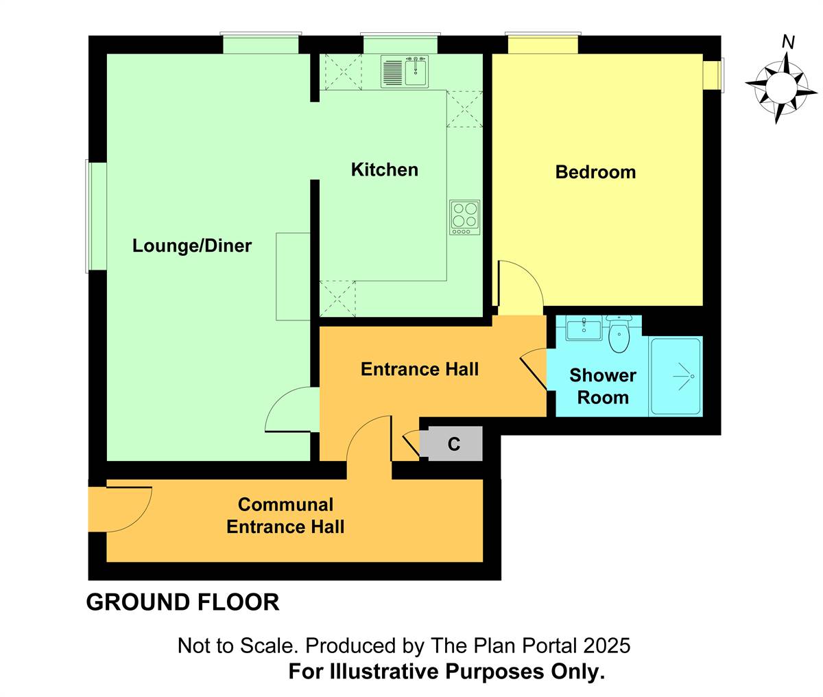 Flat 1 The Cloisters, 28, Queens Road, Whitstable floorplan