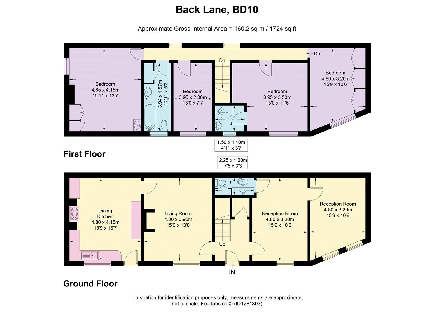 10, Back Lane, Bradford floorplan