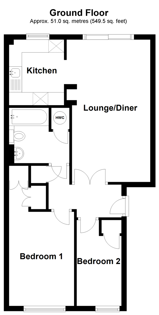 2 bed flat for sale in Chesterton Court, Manorfields, Horsham, West