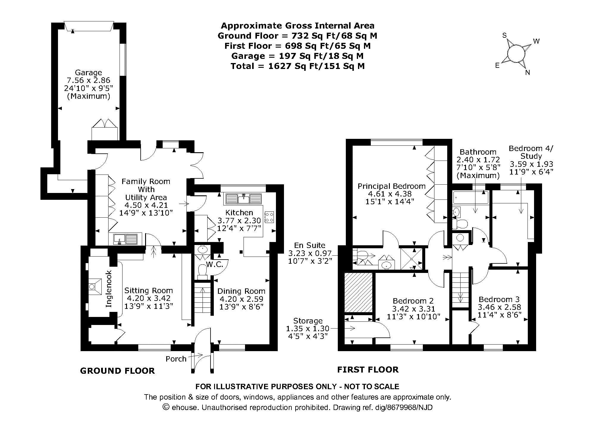 Woodruff, 1 Tyle Cottages, Guildford Road, Abinger Hammer floorplan
