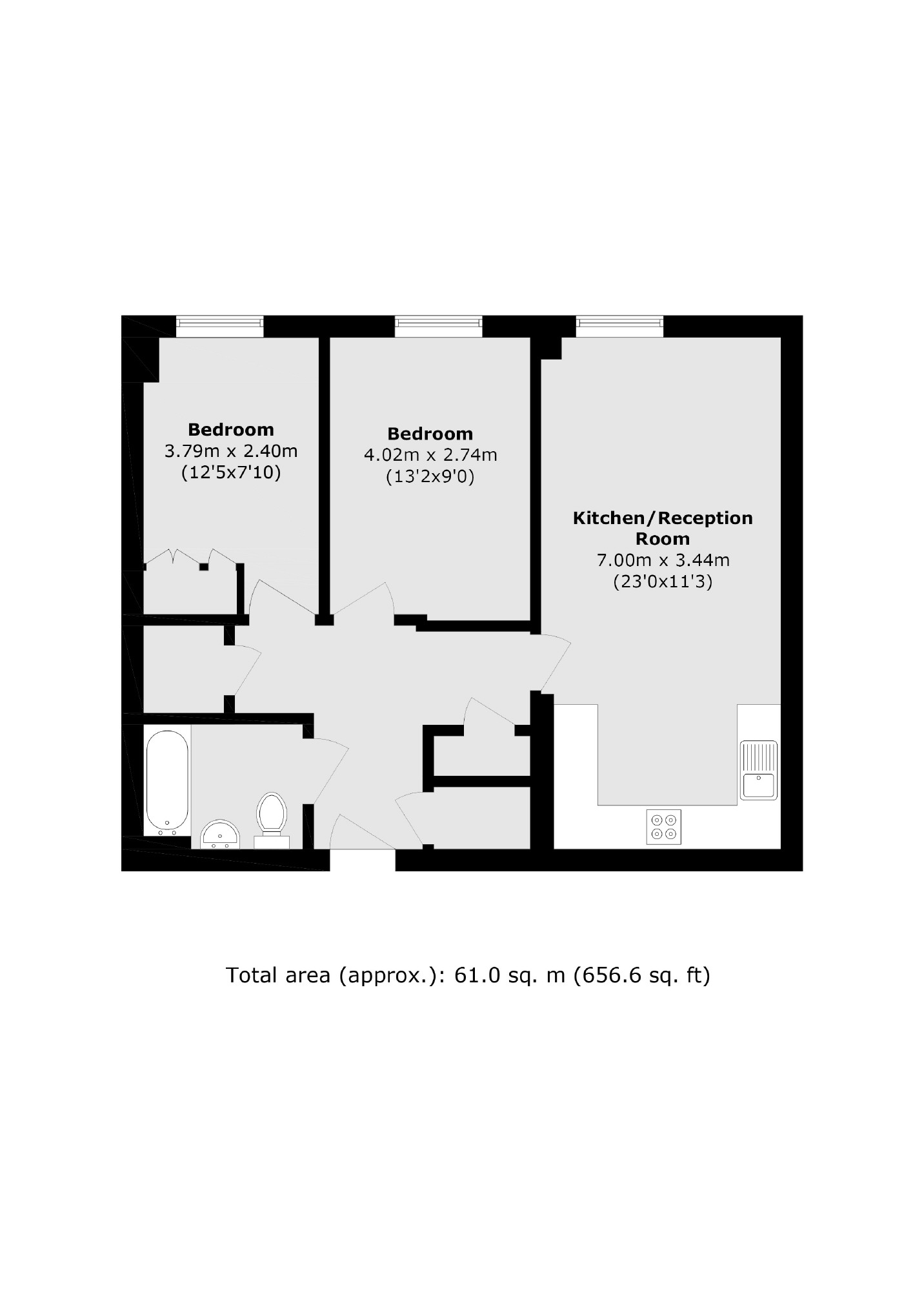 Flat 146, Ebbett Court, Victoria Road, London floorplan