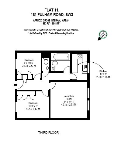 2 Bedrooms Flat to rent in Fulham Road, London SW3