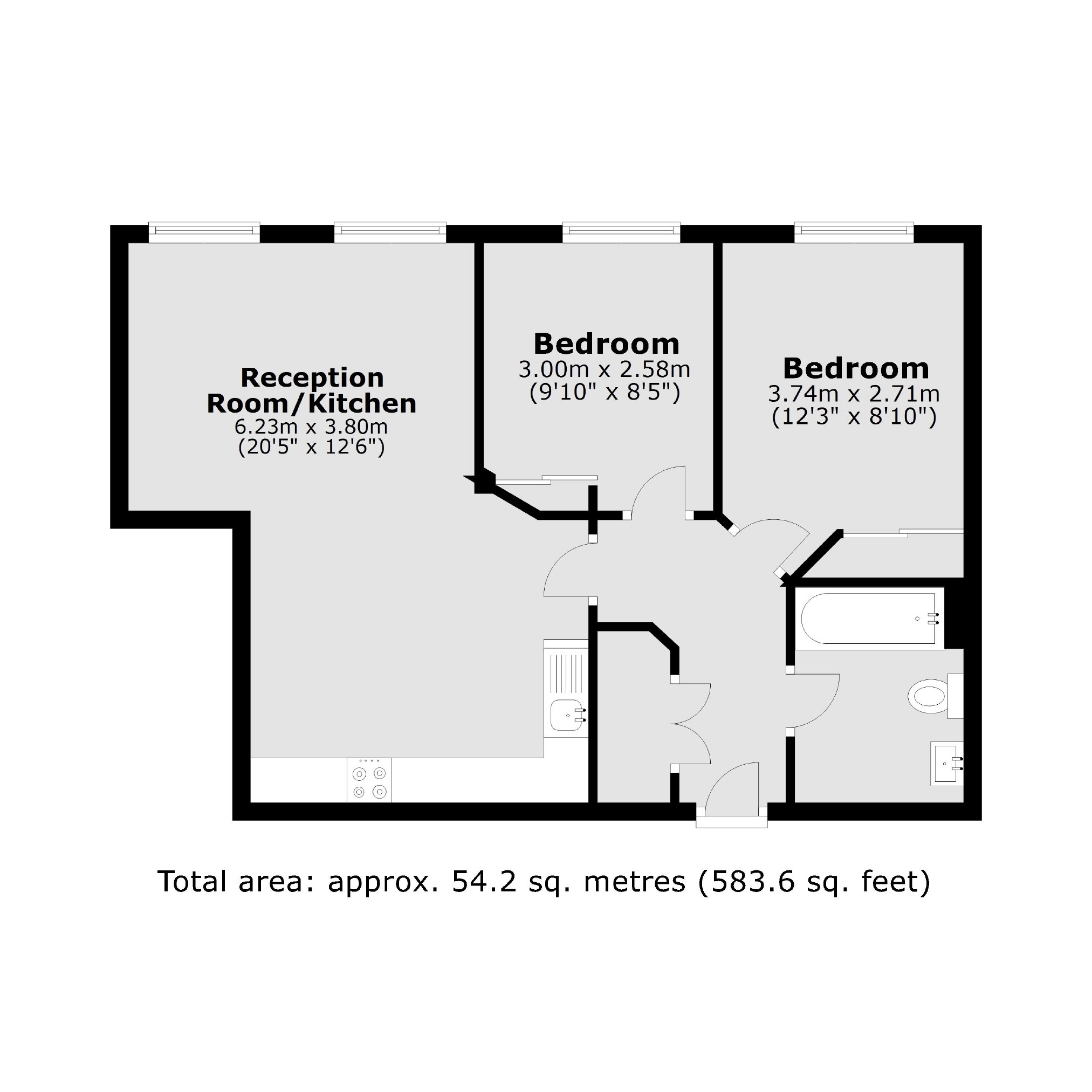 Kingston Hill, Kingston Upon Thames KT2, 2 bedroom flat for sale