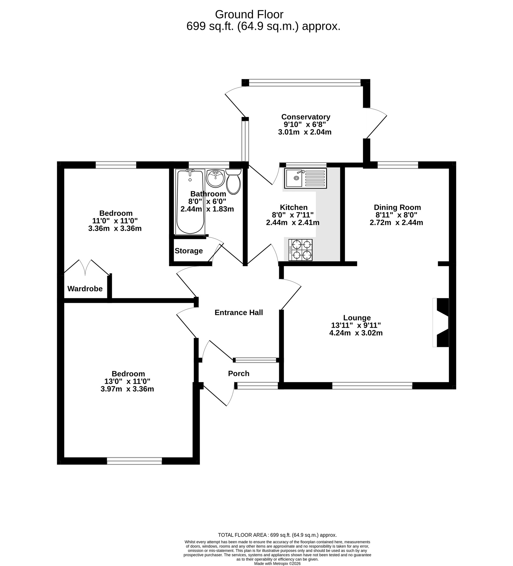 26 Springfield Crescent, Leicester floorplan