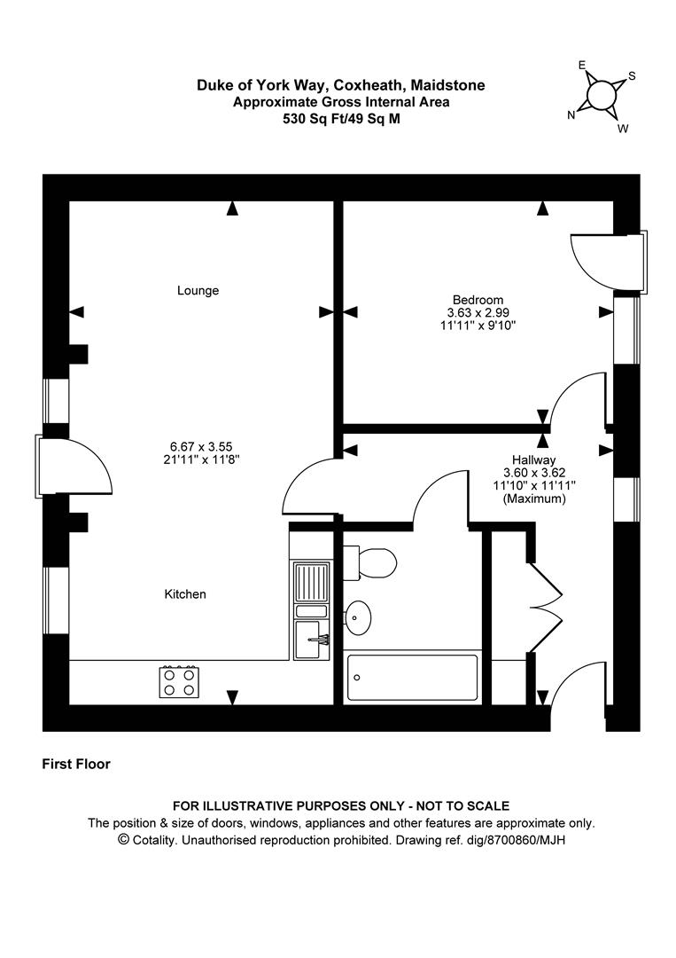 58, Duke Of York Way, Maidstone floorplan