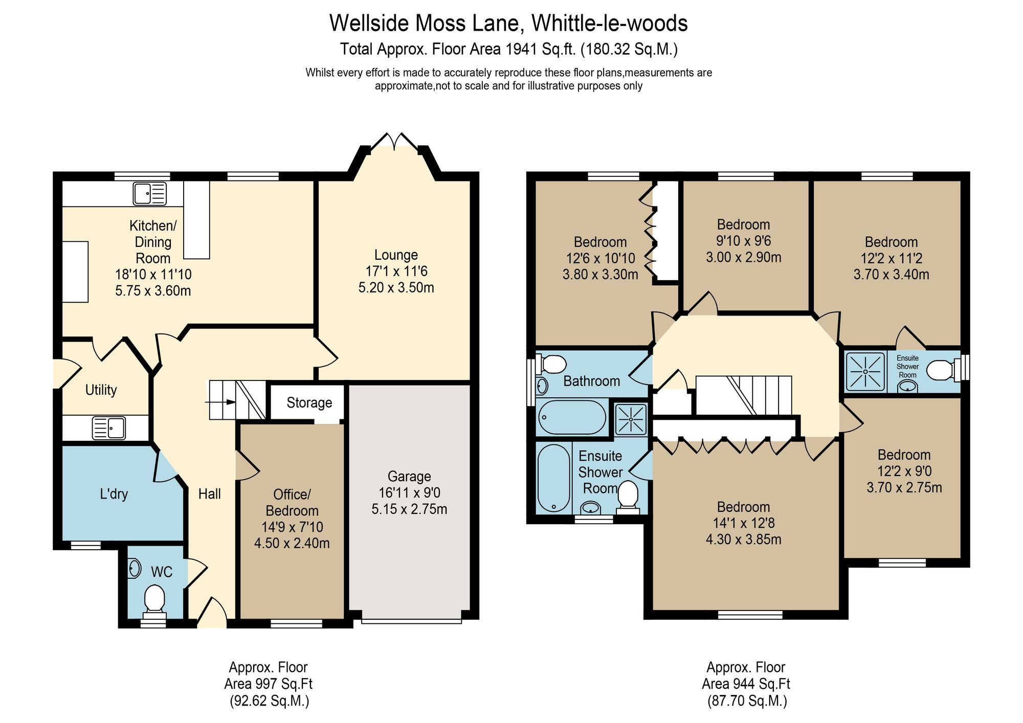 Wellside Moss Lane, Chorley floorplan