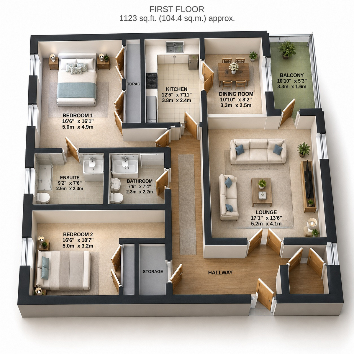 Flat Sandstone Lodge, Flat 5, 238, High Road, London floorplan