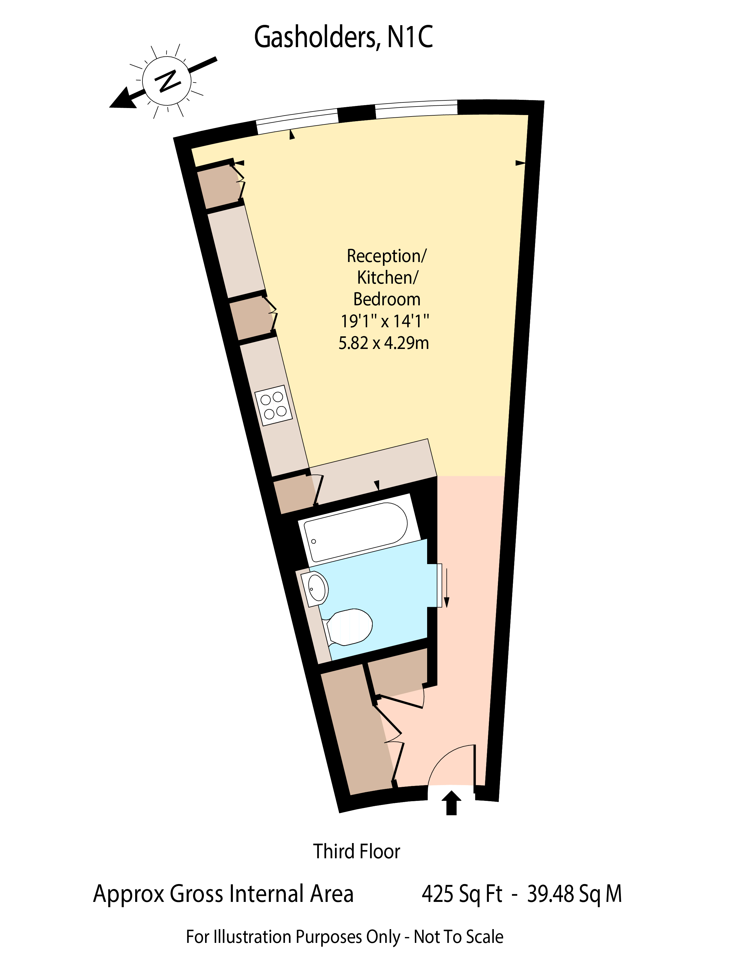 1, Lewis Cubitt Square, London floorplan