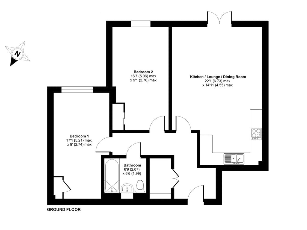 Flat 1, Wey Corner,, Walnut Tree Close, Guildford floorplan