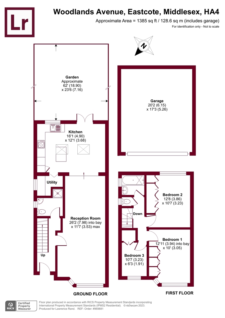 Woodlands Avenue, Eastcote, Middlesex HA4, 3 bedroom semidetached