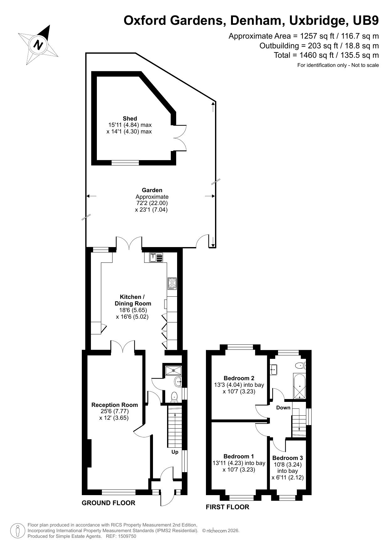 4, oxford gardens, Denham floorplan