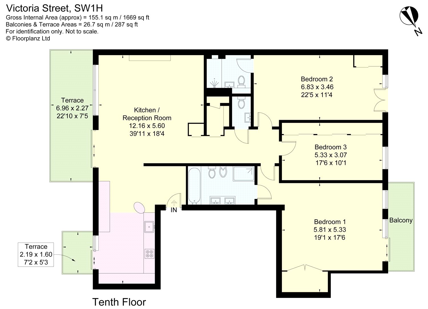 Flat 96,, Artillery Mansions, Westminster floorplan