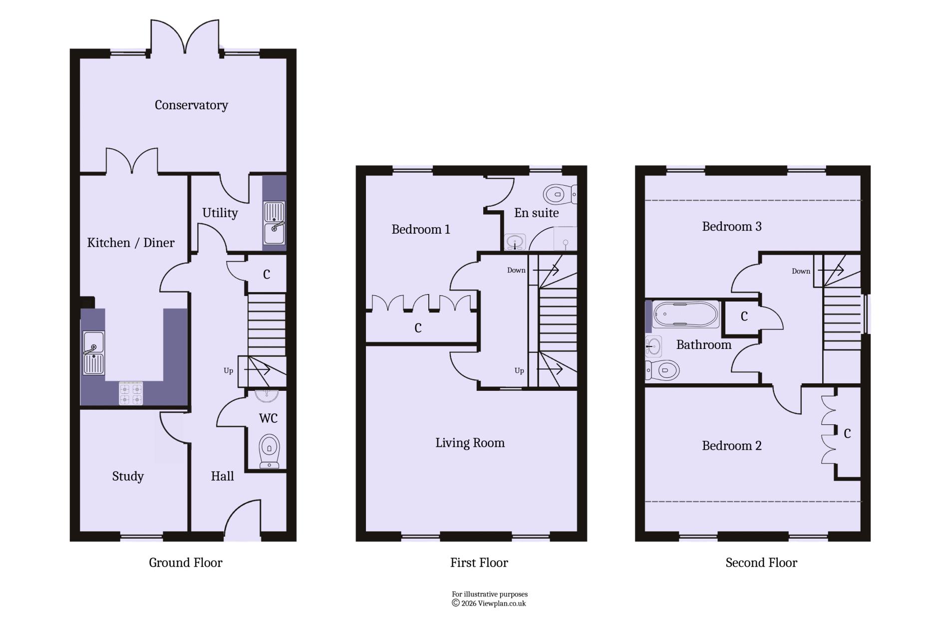 2, Tair Gwaun, Penarth floorplan