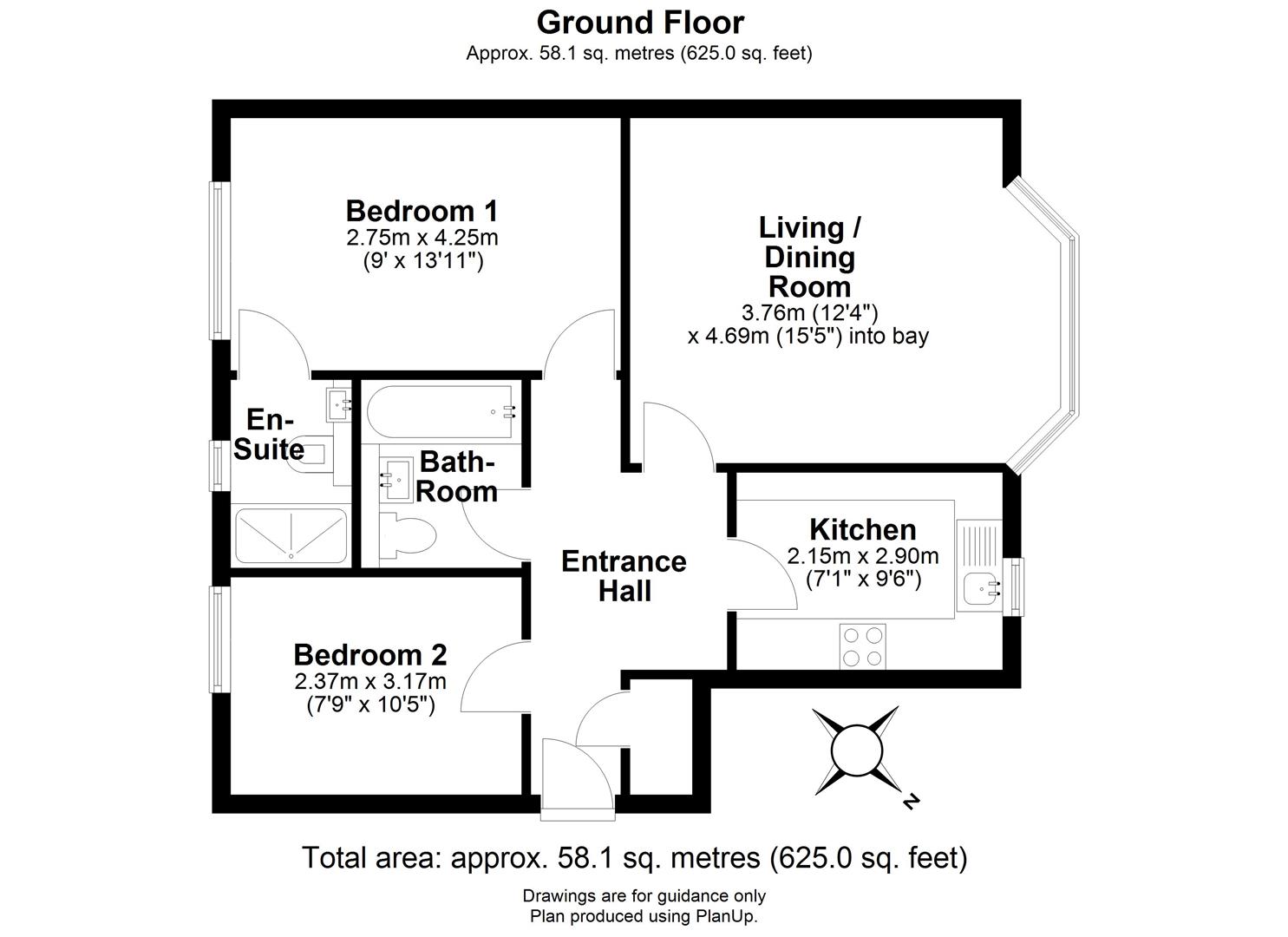 35 Petersfield Mansions, Petersfield, Cambridge floorplan