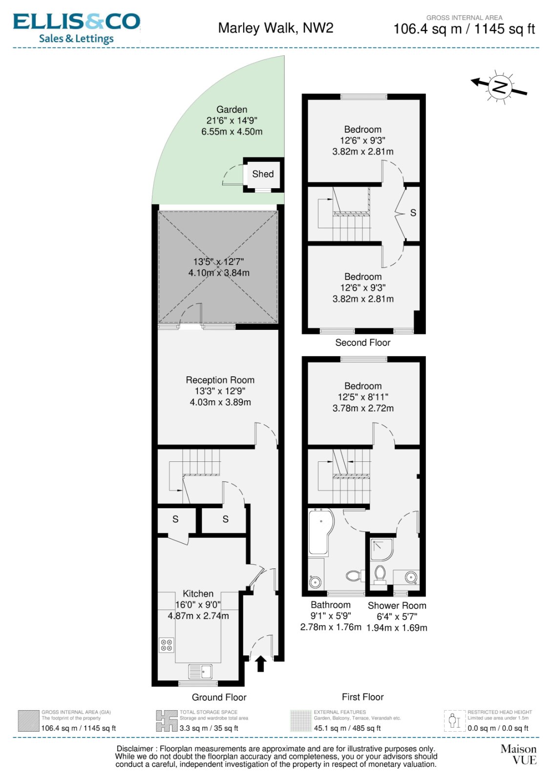 22, Marley Walk, Willesden Green floorplan