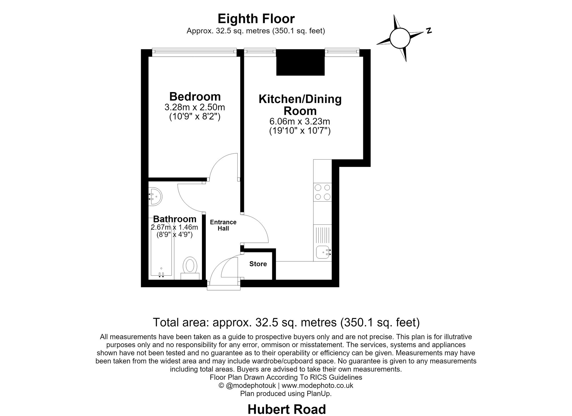 128 Regent House Hubert Road, Brentwood floorplan