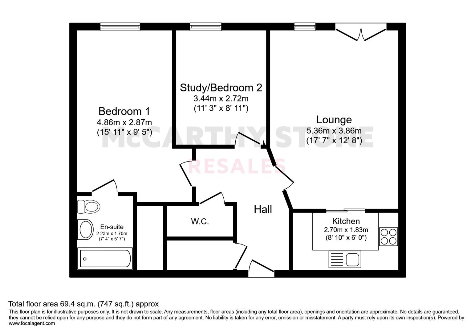 33 St Clements Court, South Street, Atherstone floorplan