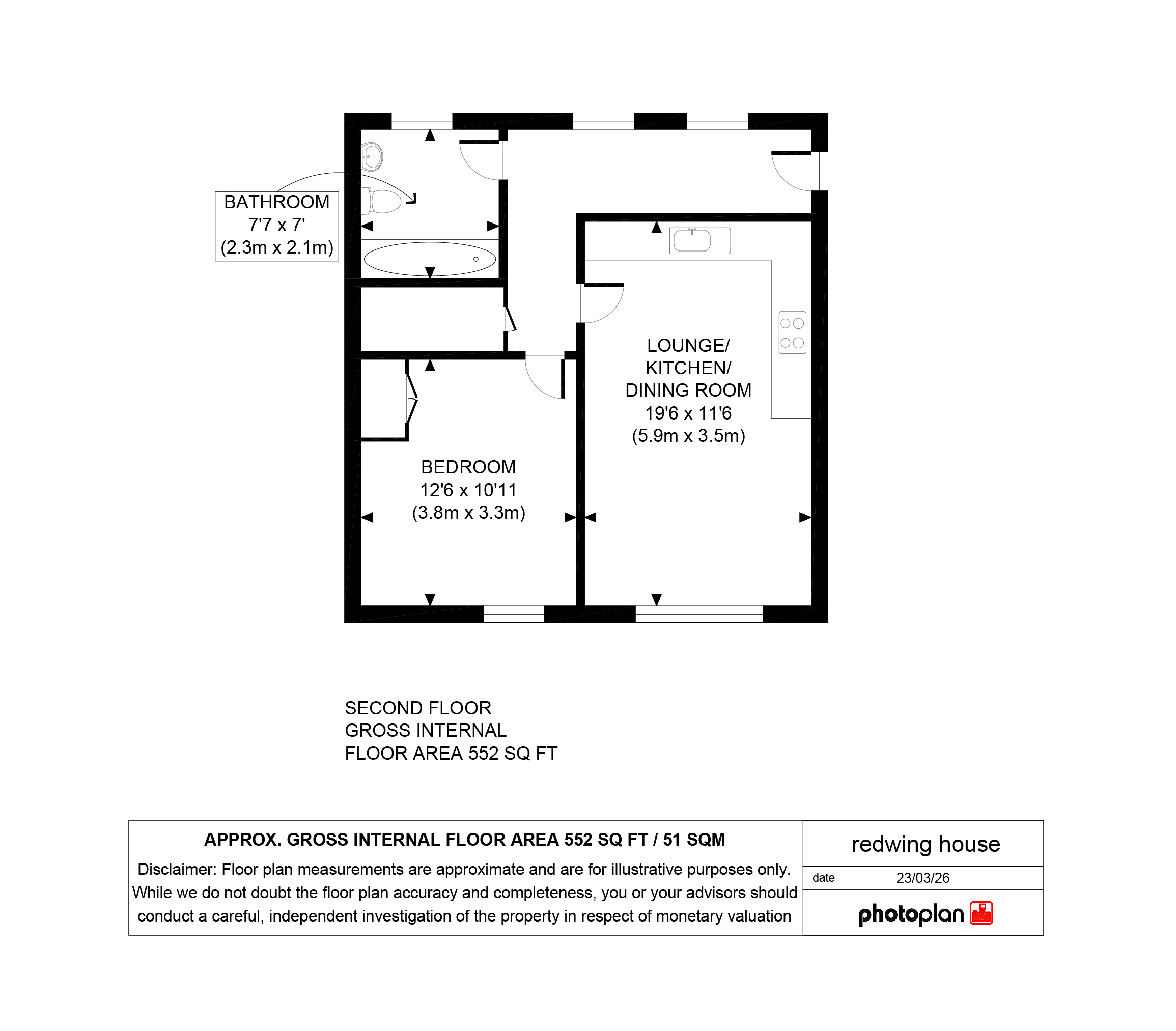 36 Webber Street, Horley floorplan