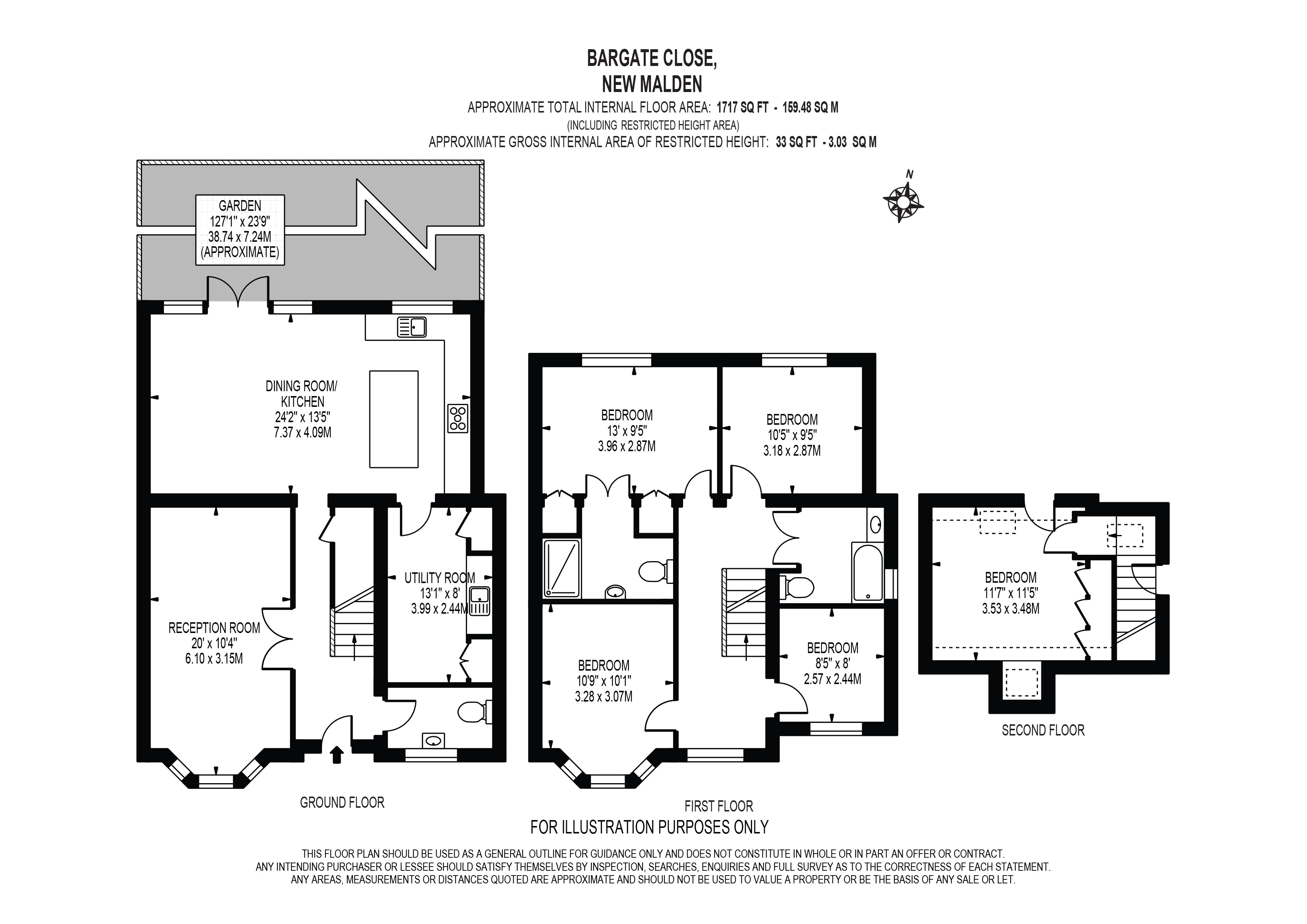 7, Bargate Close, NEW MALDEN floorplan