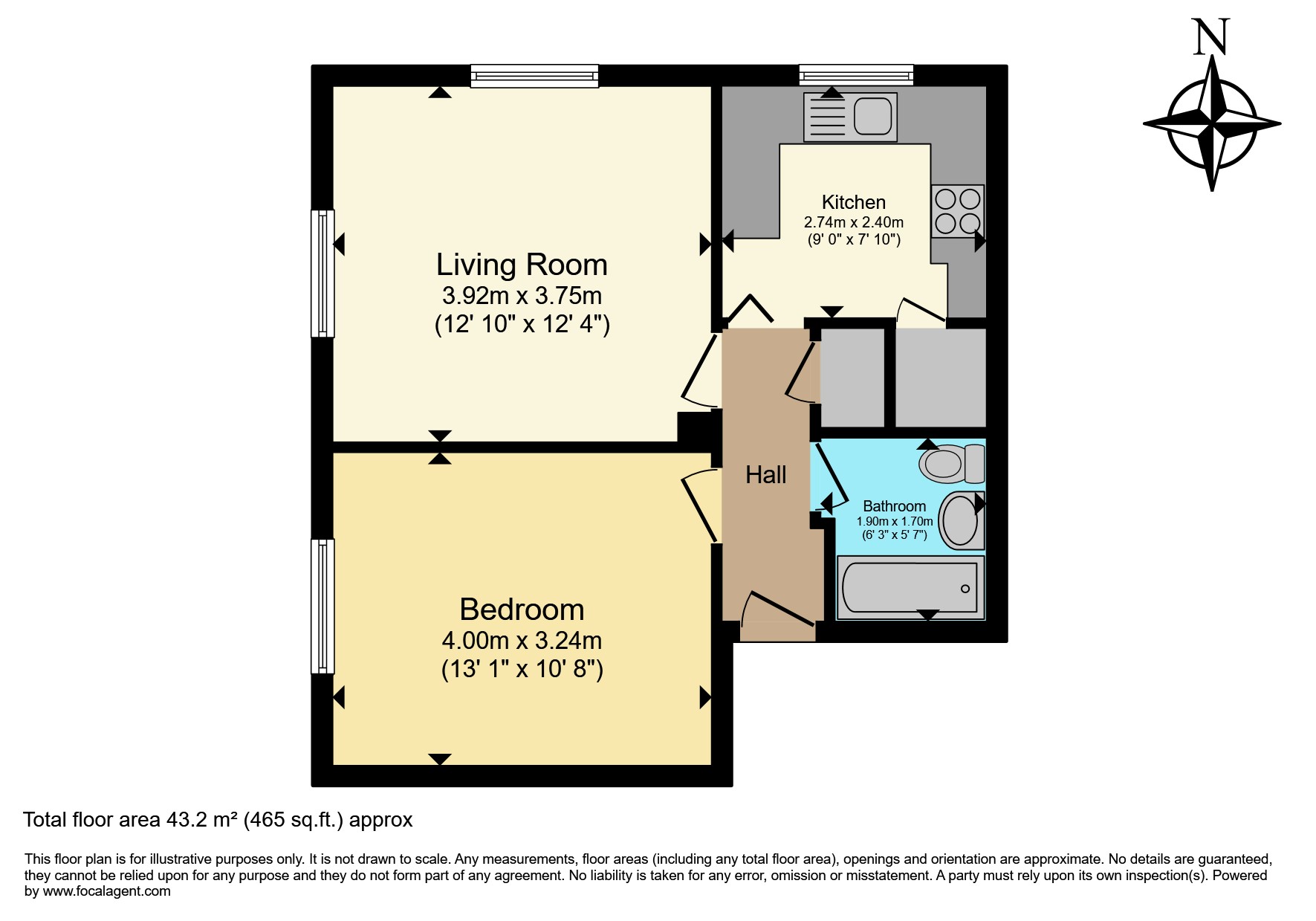 Flat 43, Castlegate House, School Road, Bristol floorplan