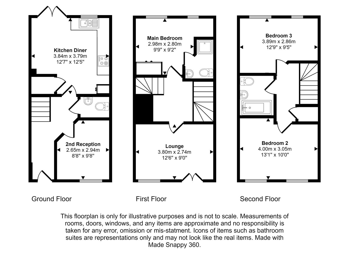 Walker Road, Brockworth, Gloucester GL3, 3 bedroom terraced house for