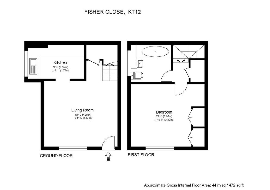 40, Fisher Close, Hersham floorplan