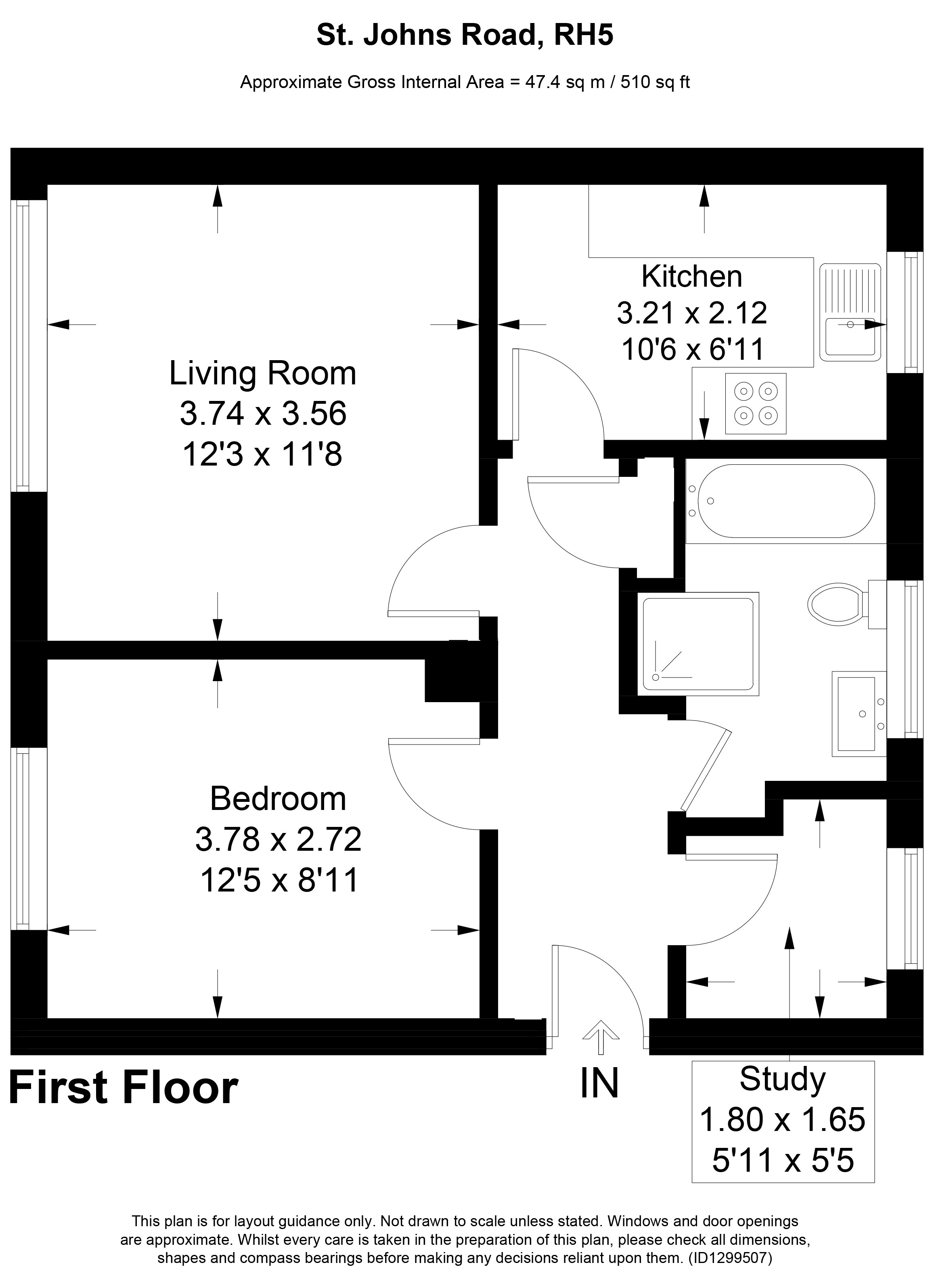 90, St. Johns Road, Dorking floorplan