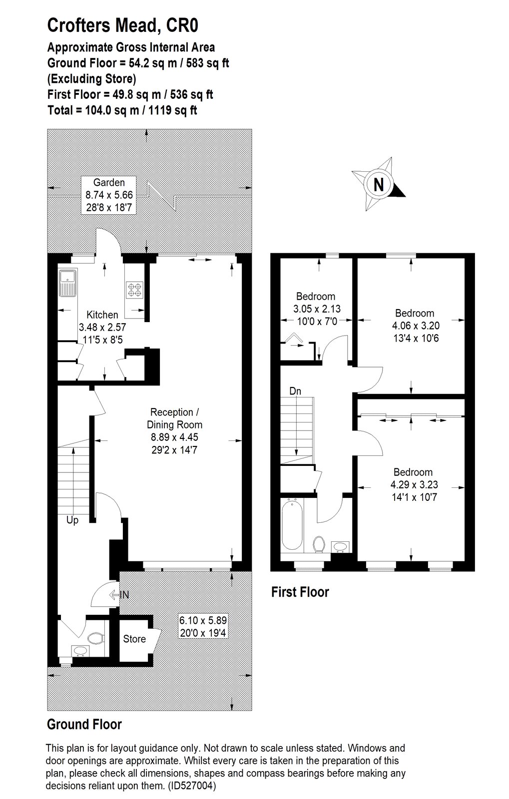 3 Bedrooms Terraced house for sale in Crofters Mead, Court Wood Lane, Croydon CR0