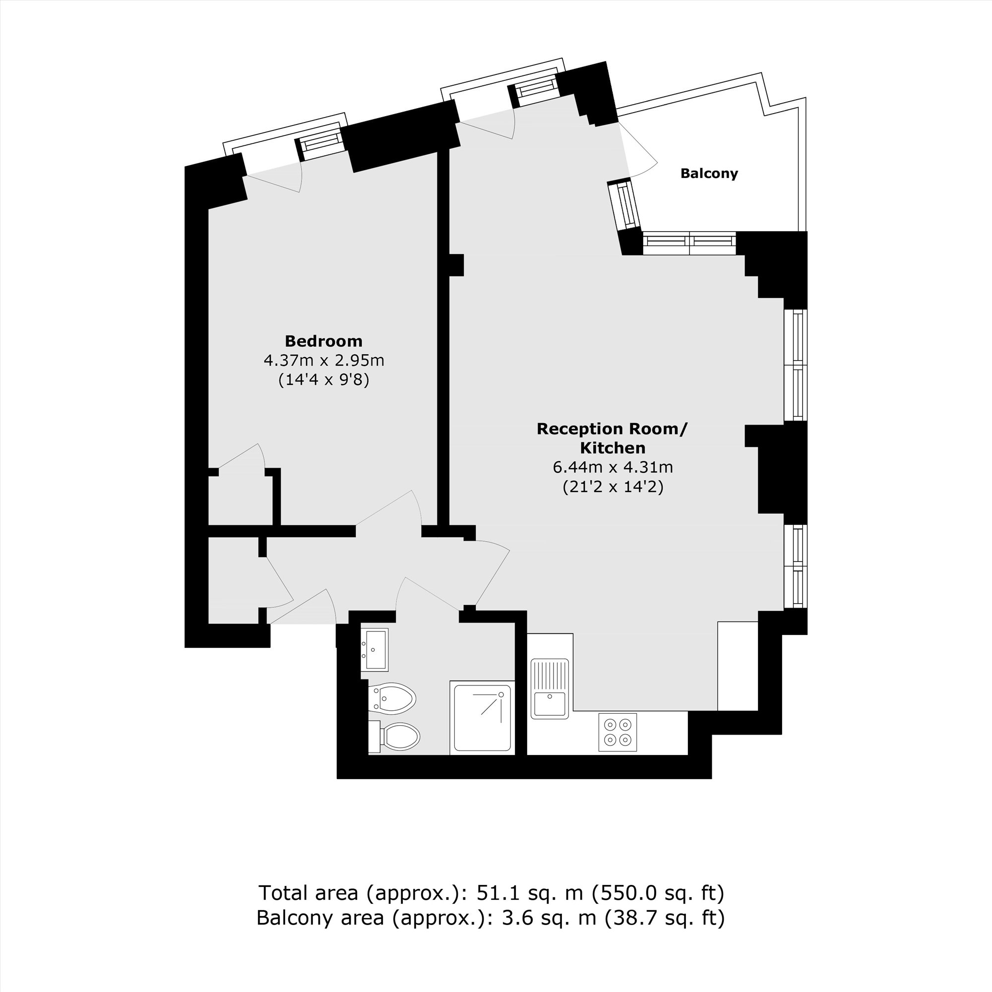 Flat 3, 22, Three Pigeons House, High Street, London floorplan