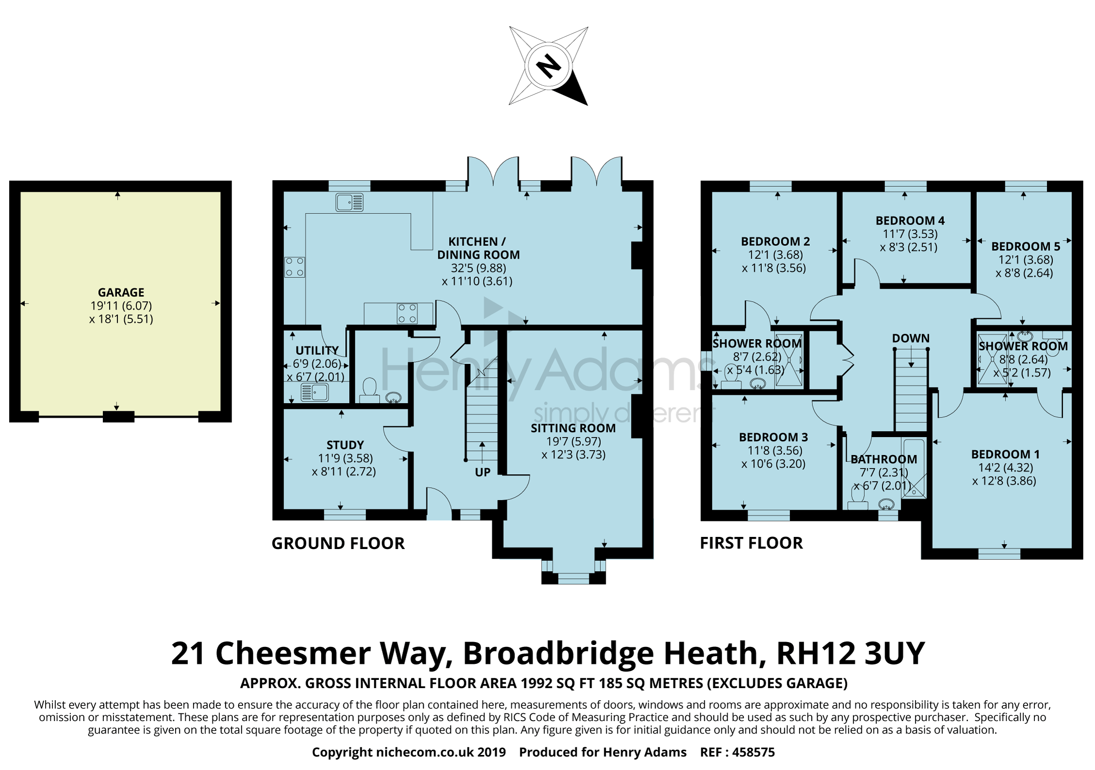 5 Bedrooms Detached house for sale in Cheesmer Way, Broadbridge Heath RH12