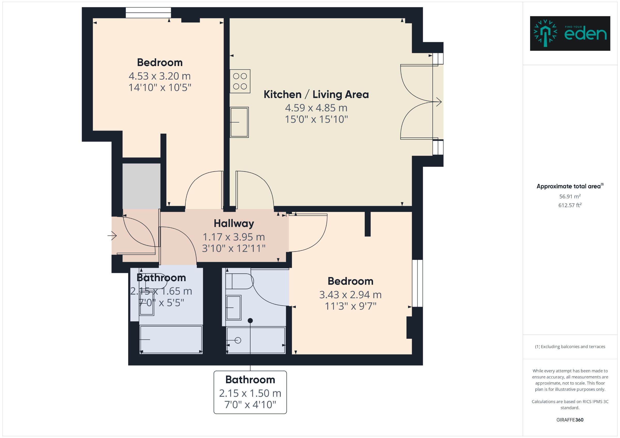 Apt 407, Parliament Square, Liverpool floorplan