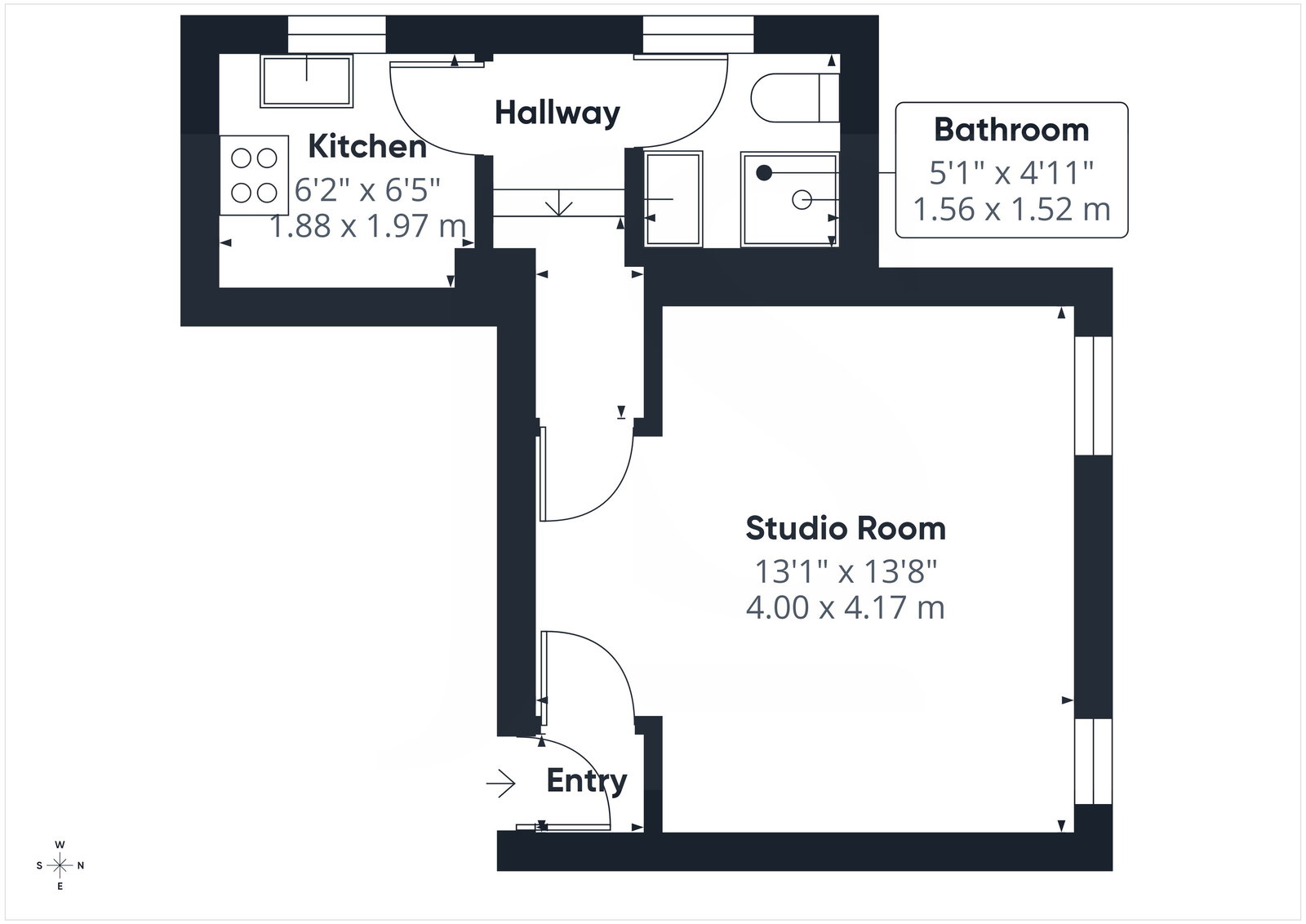 3,Flat 6, Queens Road, Worthing floorplan