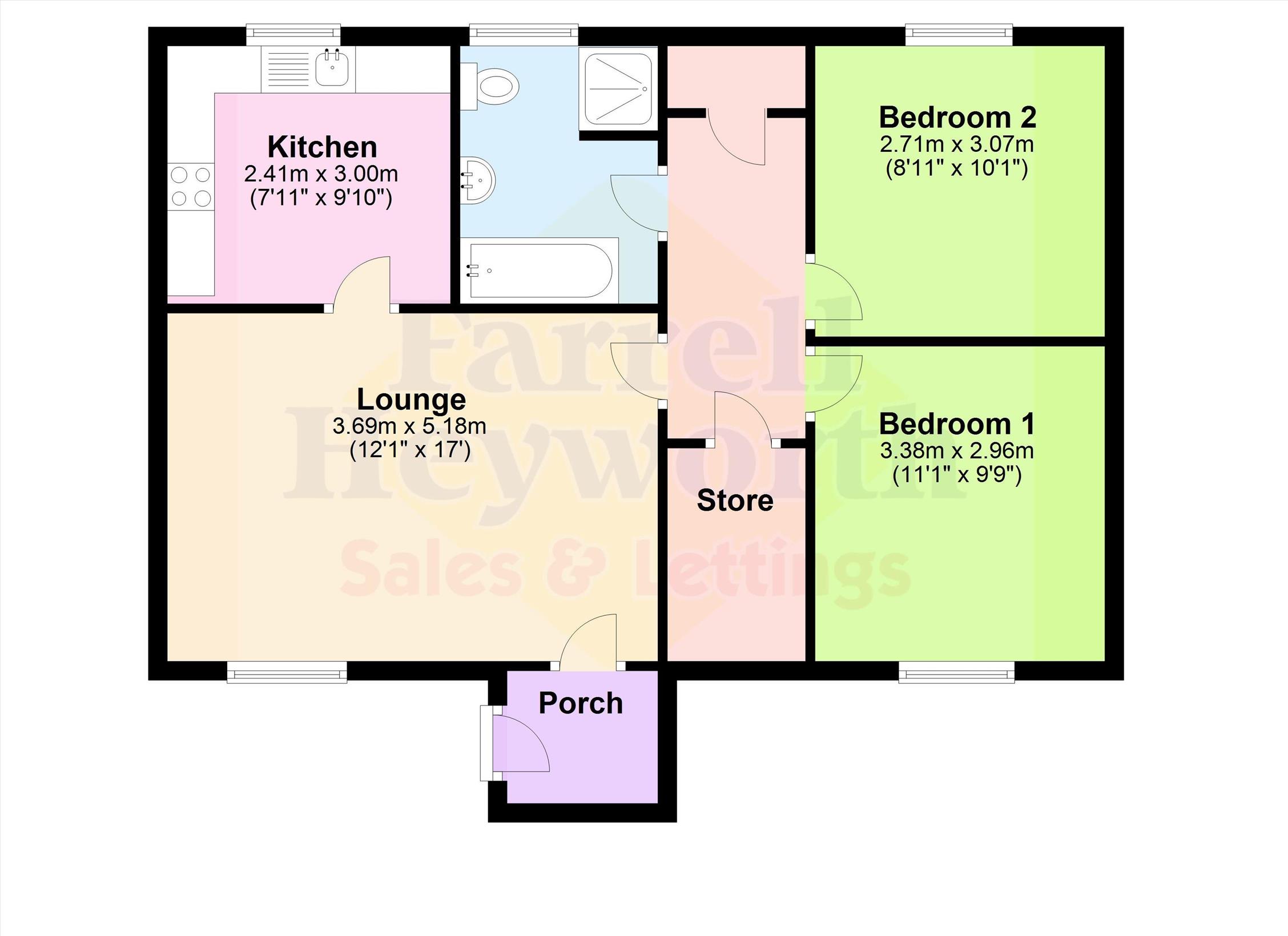 2 Bedrooms Flat for sale in Walmsley Close, Preston PR3