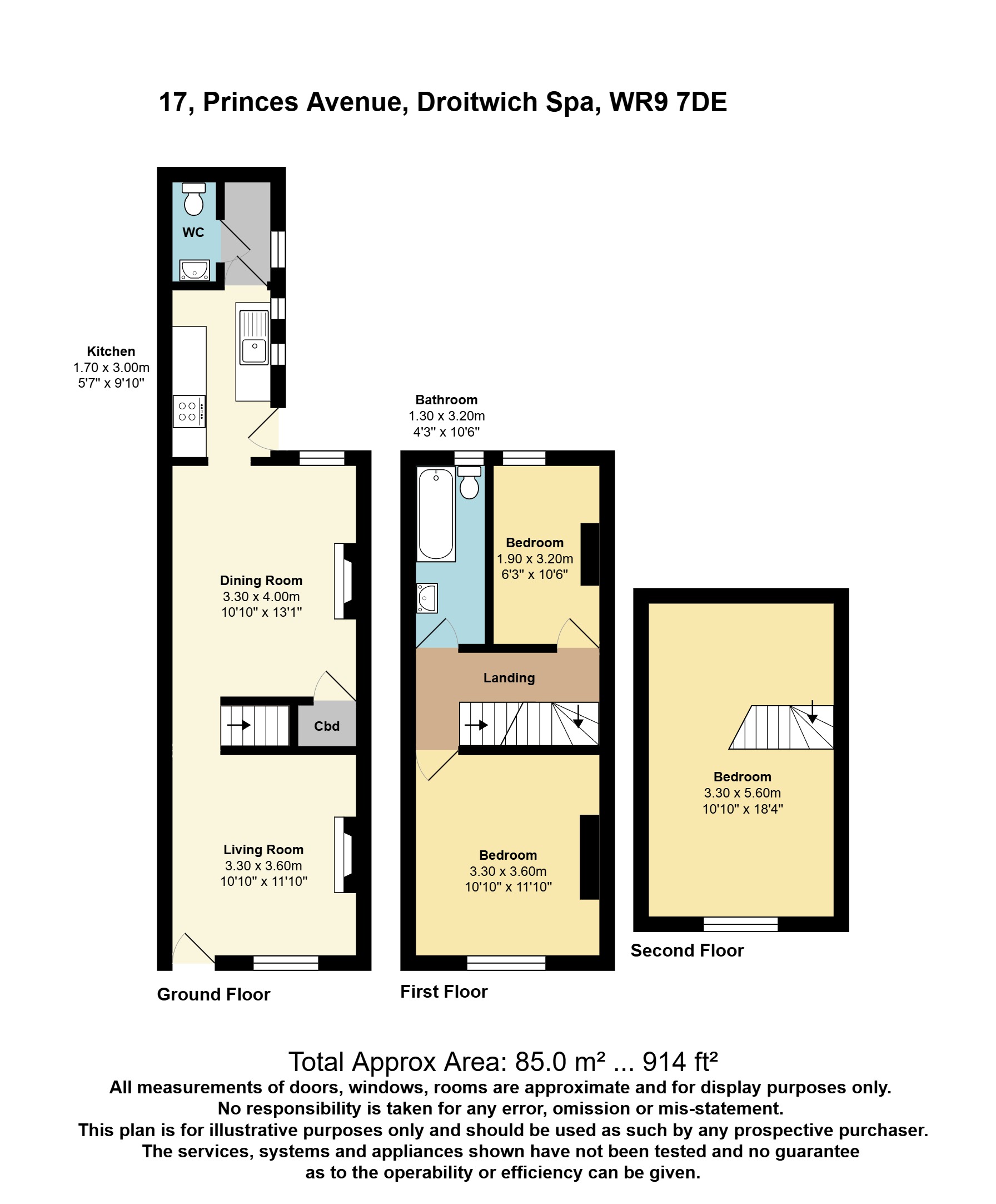 17, Princes Avenue, Worcestershire floorplan