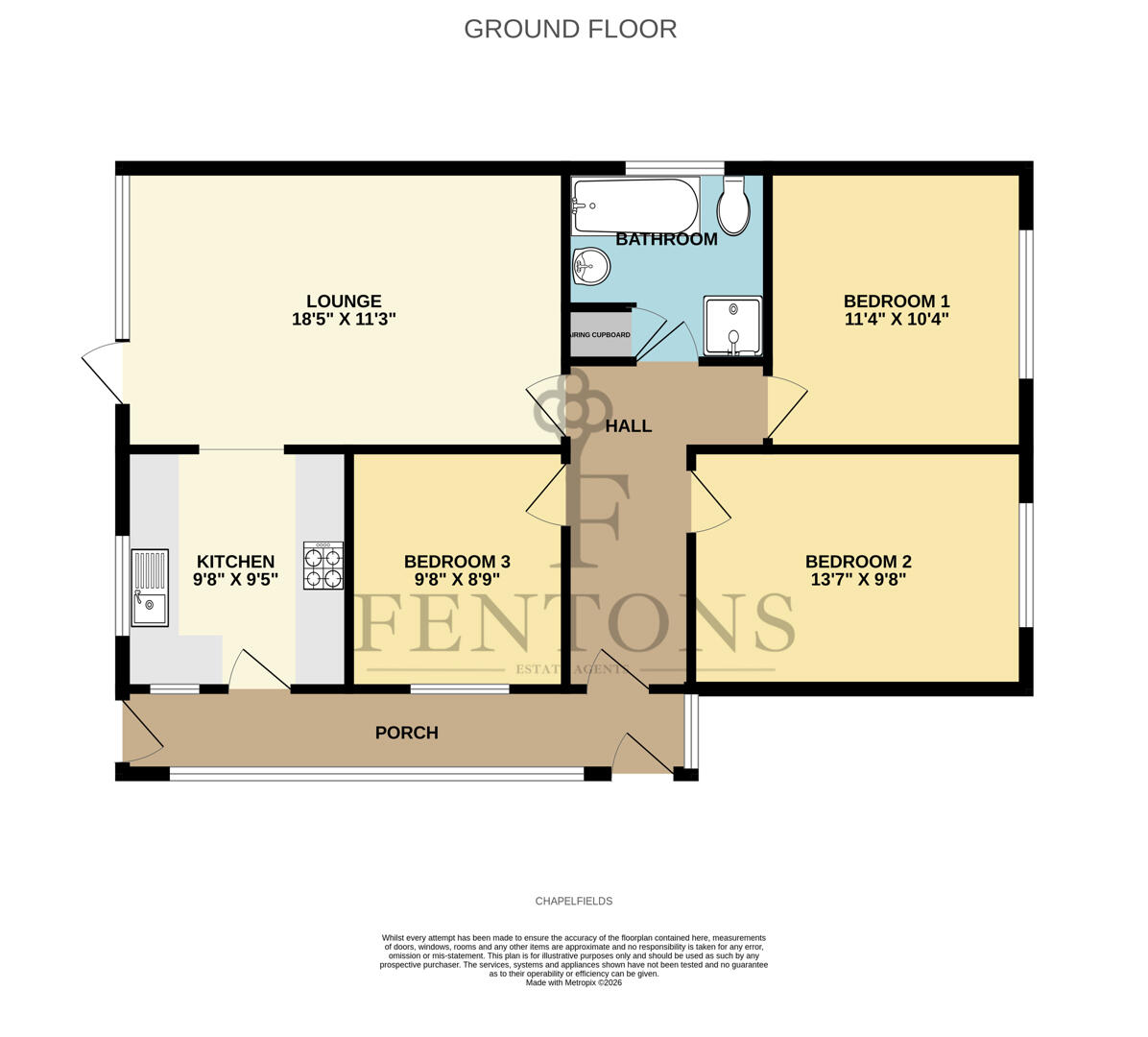 2, Chapelfields, Frinton-on-Sea floorplan