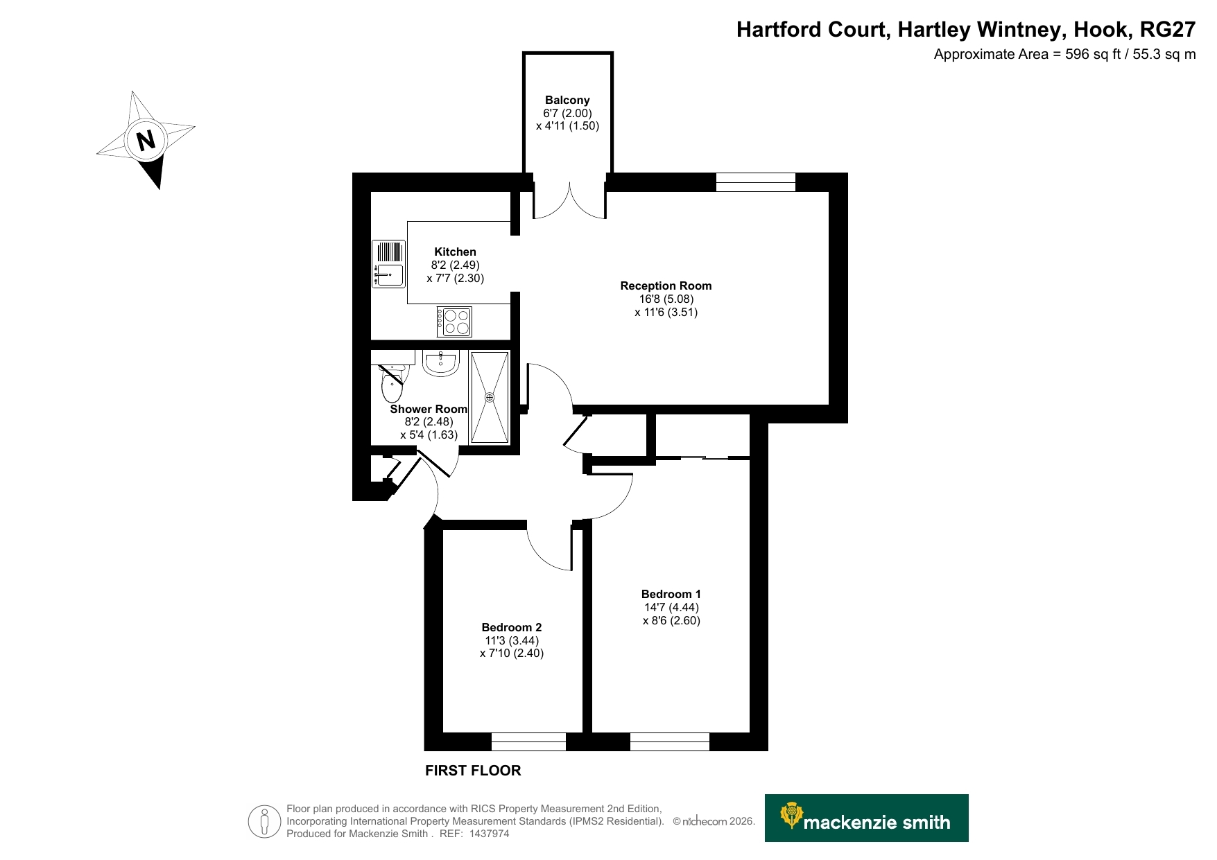 50 Maple Lodge,, Hartford Court, Hook floorplan