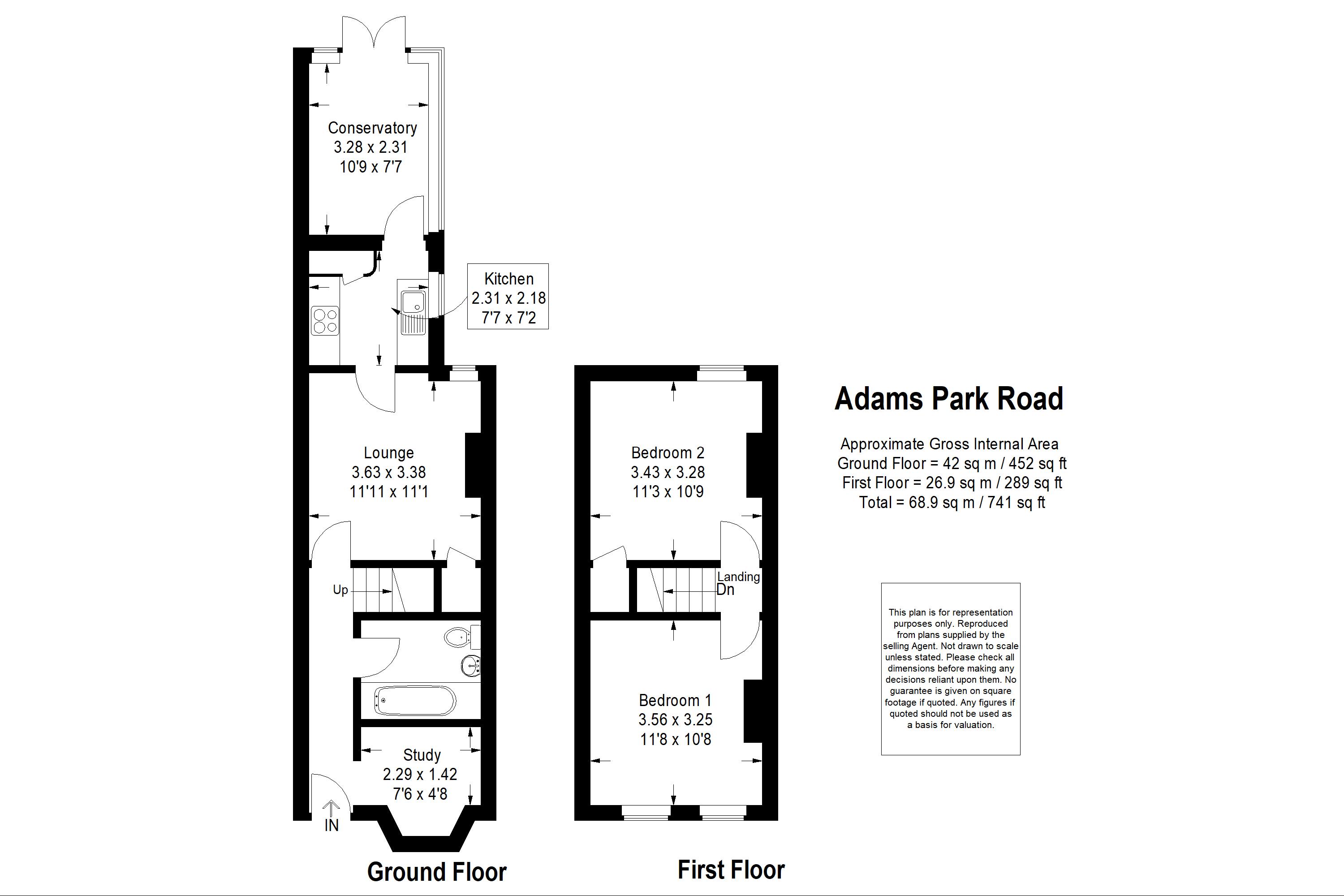 2 Bedrooms Terraced house for sale in Adams Park Road, Farnham GU9