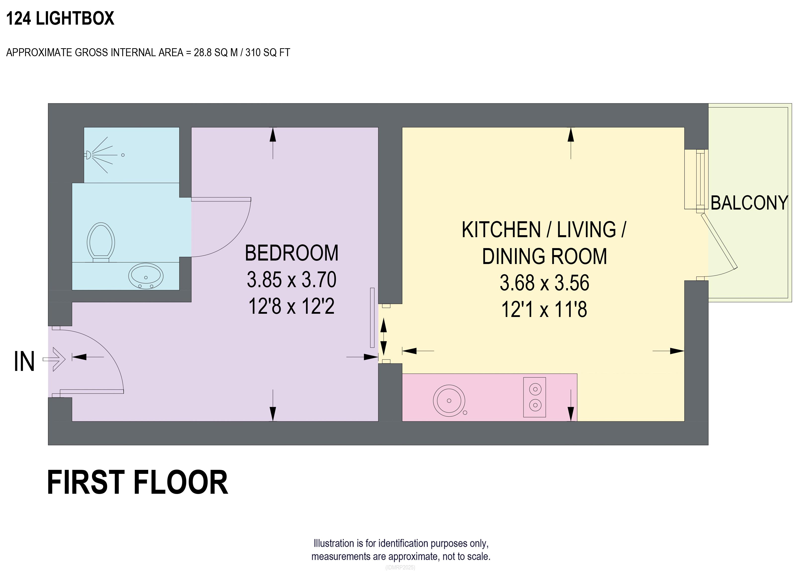 Apartment 124 Lightbox, 63 Earl Street, Sheffield floorplan
