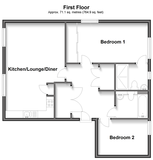 Three Fields Road, Tenterden, Kent TN30, 2 bedroom flat for sale