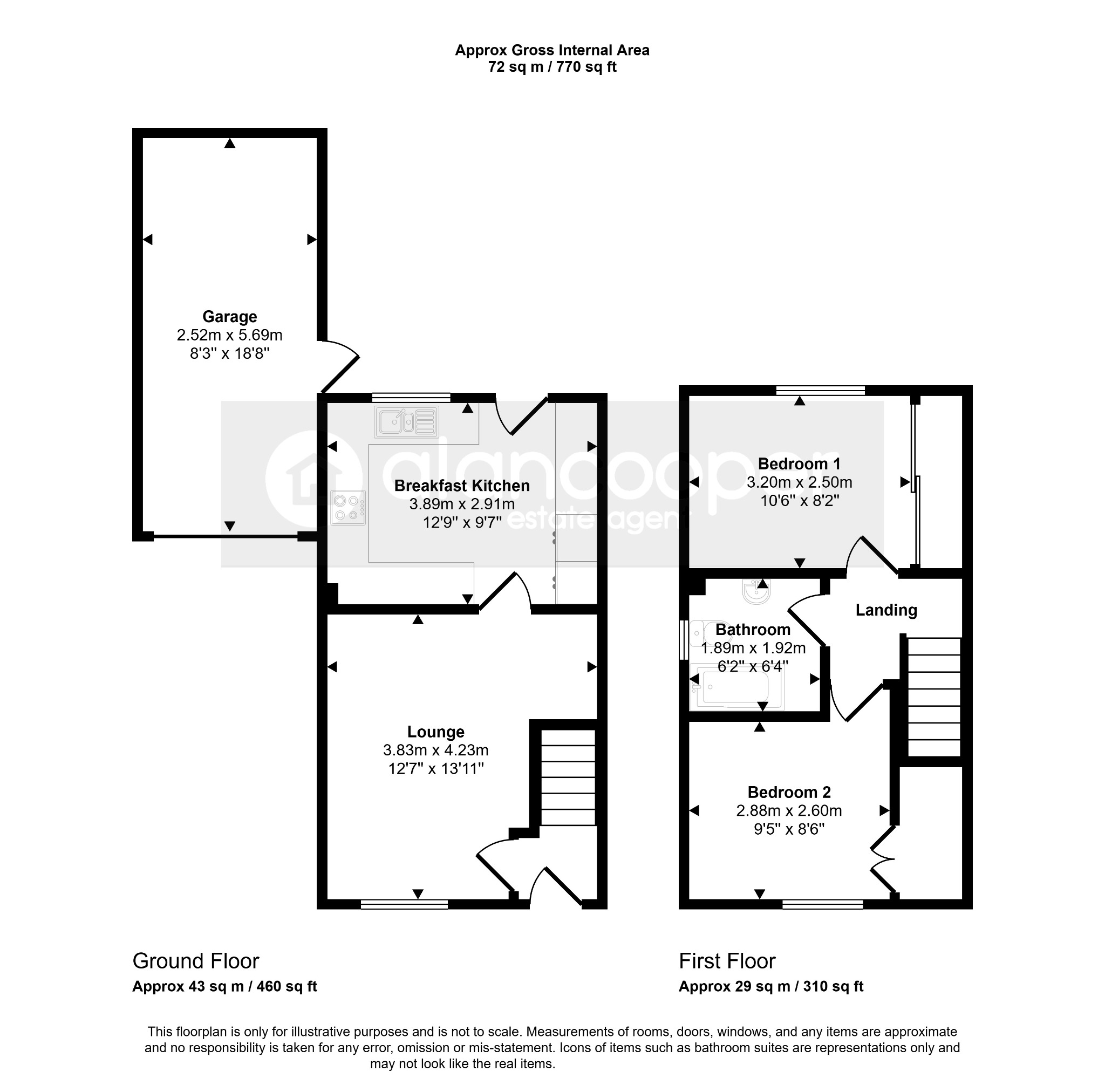 14 Dartington Way, Nuneaton, Warwickshire floorplan