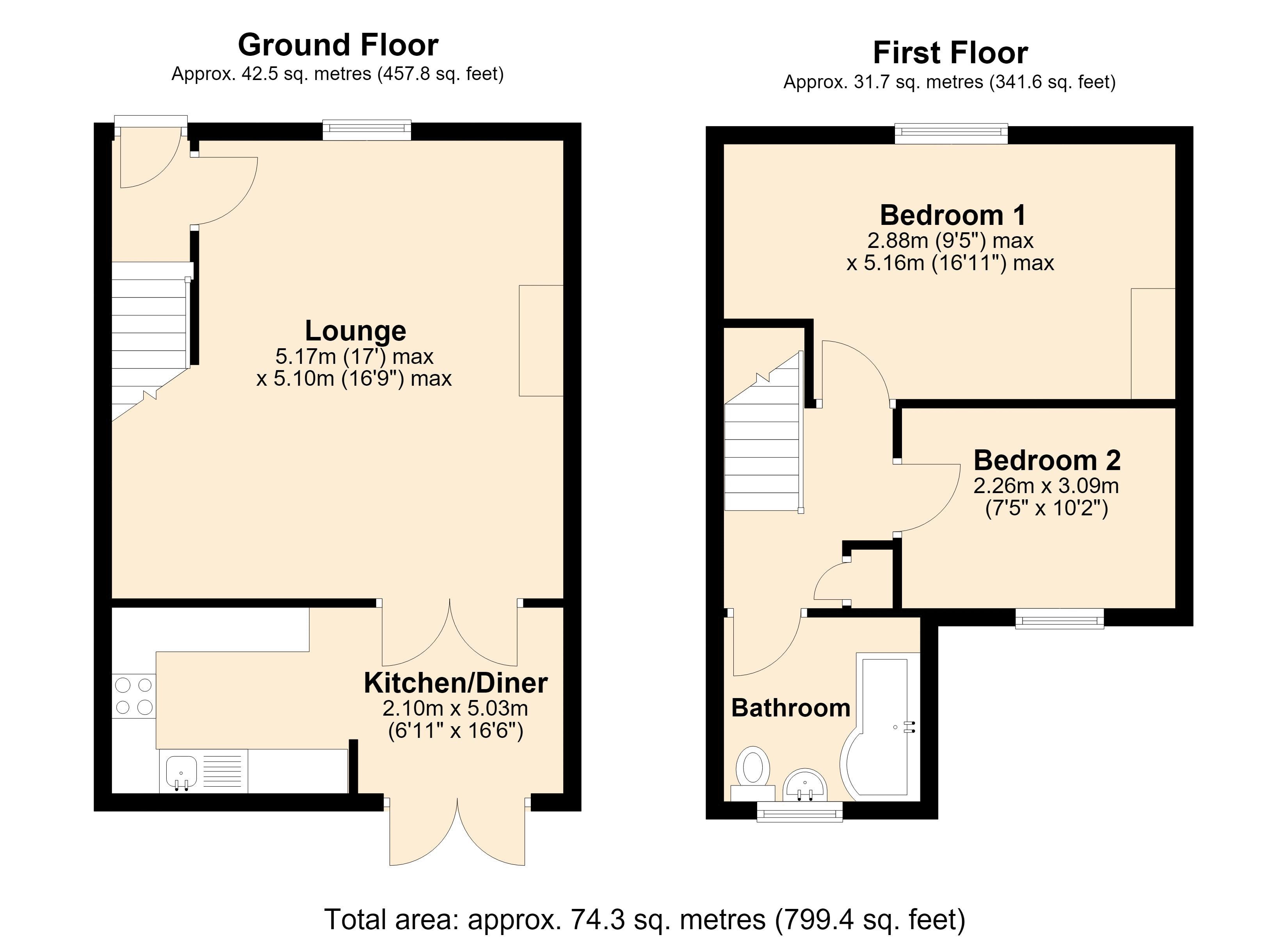 1, Rectory Lane, Winlaton floorplan