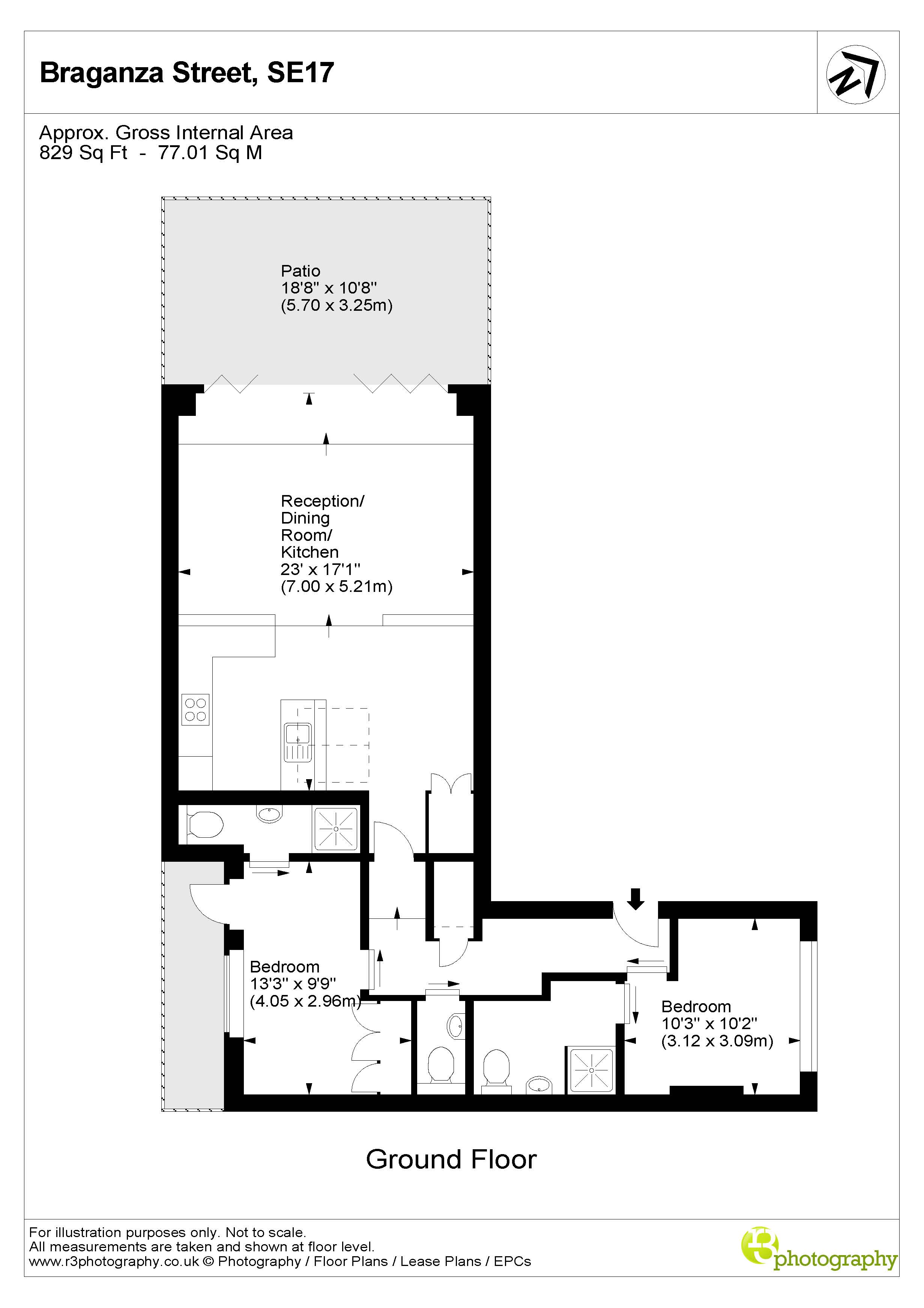 2, Braganza Street, London floorplan